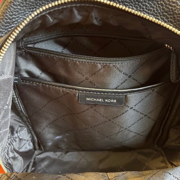 Michael Kors Black Pebble Leather Backpack